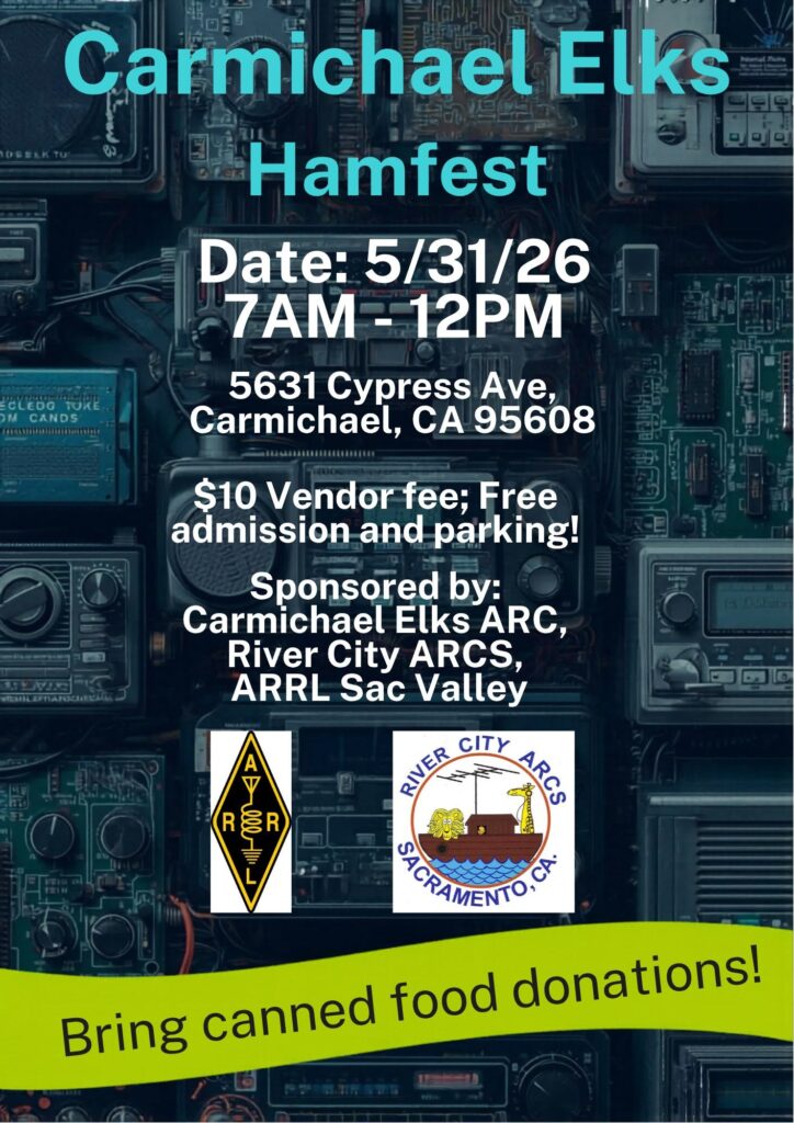 Carmichael Elks Hamfest May 31, 2026